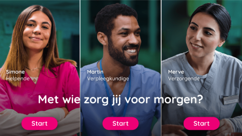 Drieluik portret van mensen